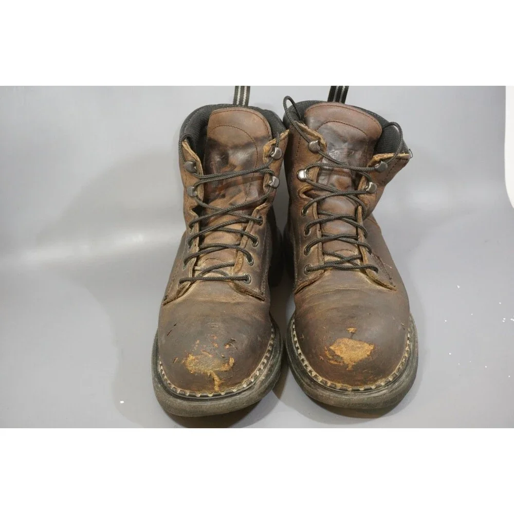 Red Wing 4406 DynaForce Steel Toe Waterproof Work Boots Men's Size 8.5 D Brown